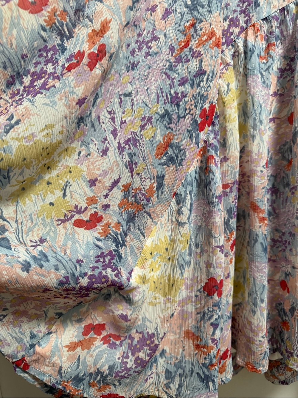 Hailey & Co Balloon Sleeve Multi Floral Lined Oversized Boho Peasant Sz S NWOT - Picture 6 of 10
